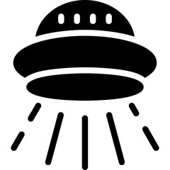 Alien Craft Glyph Icon