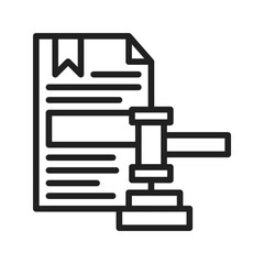 Legal Document icon vector image. Suitable for mobile apps, web apps and print media.