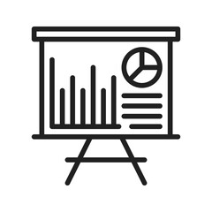 Project Analysis icon vector image. Suitable for mobile apps, web apps and print media.