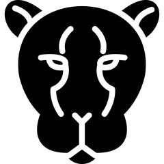 Cheetah Glyph Icon