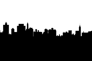 Fototapeta premium PNG City night architecture silhouette metropolis.