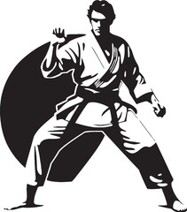 Fototapeta premium The Journey of a Karate Fighter From Novice to Champion on the Mat