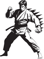 Fototapeta premium Karate Fight Community The Importance of Support and Camaraderie in the Dojo