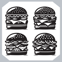 Custom Burger Illustrations for Social Media Campaigns