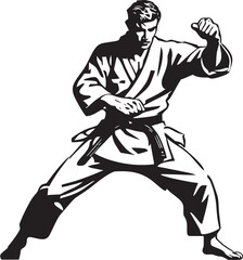 Fototapeta premium Karate Fight Ethics Building Character and Integrity Through Martial Arts