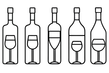 Different Types of White Wine Illustrations