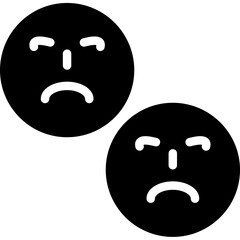 Scared Expression Glyph Icon