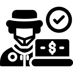 Fraud Glyph Icon