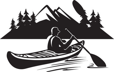 A Kayak  Perspective Standing Tall Amidst Nature  Grandeur