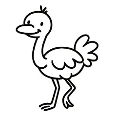 Fototapeta premium Cute Ostrich Illustration