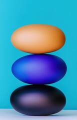 stack of stones on white background