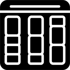 Time Blocking Glyph Icon