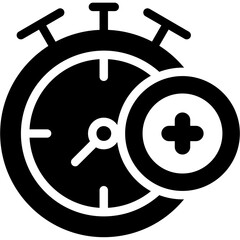 Fototapeta premium Time Goal Glyph Icon
