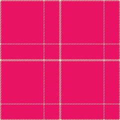 Vivid ecru Seamless Tartan with Sandy cerise accents Textile Design