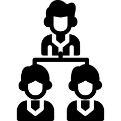 Team Coordination Glyph Icon