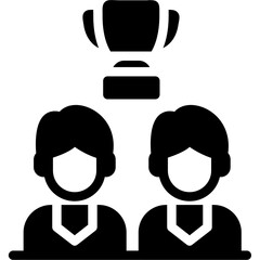 Team Success Glyph Icon