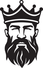Sovereign Reflection A King  Crown and Beard as Symbols of Power and Grace