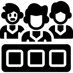 Team Roles Glyph Icon