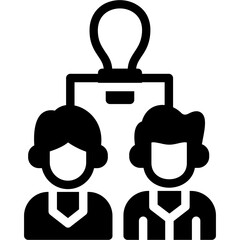 Team Project Glyph Icon