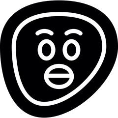 Fototapeta premium Shocked Face Glyph Icon