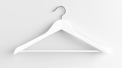 Premium White Wooden Hanger with Silver Hardware