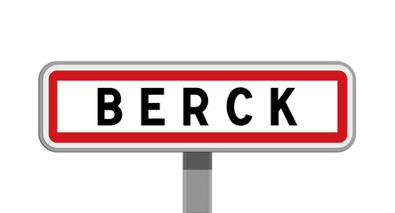 Panneau sur poteau de Berck, Pas-de-Calais, Hauts-de-France