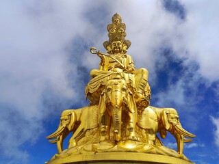 golden statue in the park