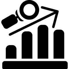 Marketing Trends Glyph Icon