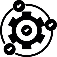 Obraz premium Business Implementation Glyph Icon