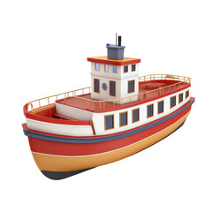 Obraz premium Paddleboat isolated on white background