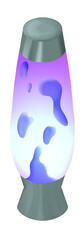 Lampe à lave rétro bleue et violette – style années 70