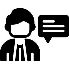 Legal Consultation Glyph Icon