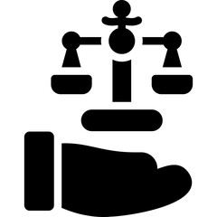 Legal Ethics Glyph Icon