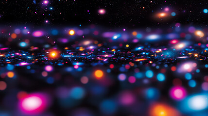 vibrant cosmic scene filled with colorful stars and galaxies, creating mesmerizing view of universe