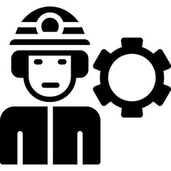 Production Management Glyph Icon