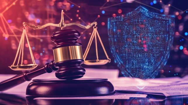 Creative representation of legal elements showcasing gavel, scales, and shield to highlight the importance of legal insurance