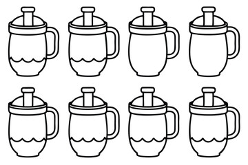 Modern Water Cooler Vector Illustration