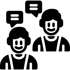 Interview Glyph Icon