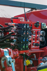 The hydraulic system of a mechanized machine. Diagnostics of hydraulic systems of combines,...