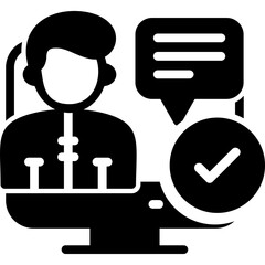 Video Conference, virtual meeting, online meeting, Zoom call, video chat, remote meeting, conference call, remote work, digital meeting, video call software Glyph Icon