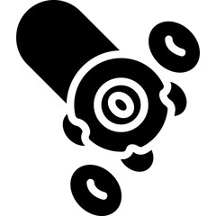 Blood Vessel Glyph Icon