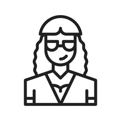 Stylist Female icon vector image. Suitable for mobile apps, web apps and print media.