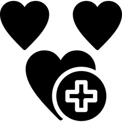 Heart Health Glyph Icon