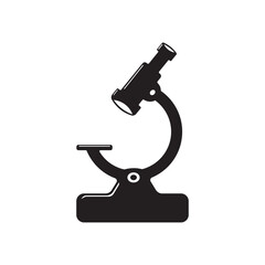 black microscope icon vector element design