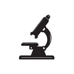 black microscope icon vector element design