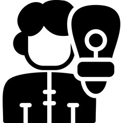 Learning Assessment Glyph Icon