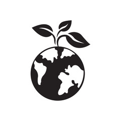 eco earth icon vector element design template
