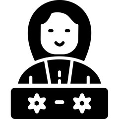 Teacher's Star Glyph Icon