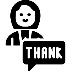 Teacher's Thank You Glyph Icon