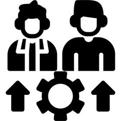 Team Project Glyph Icon